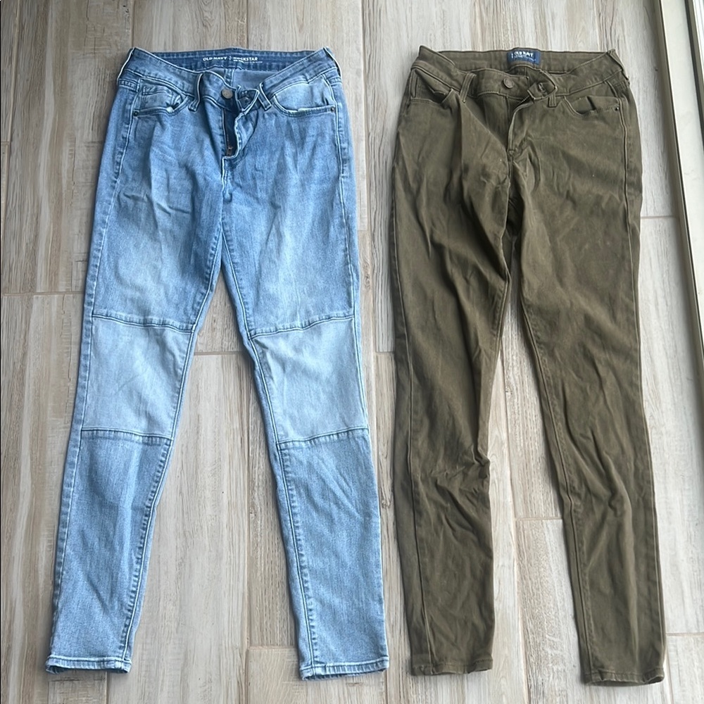 Stylish Blue and Olive Men's Jeans